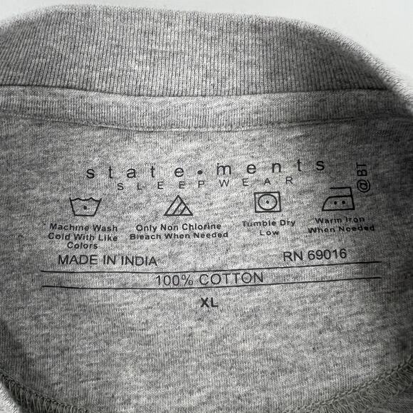 Statements Sleepwear Grill Sergeant Long Sleeve T Shirt Gray 100% Cotton Size XL - Picture 6 of 9